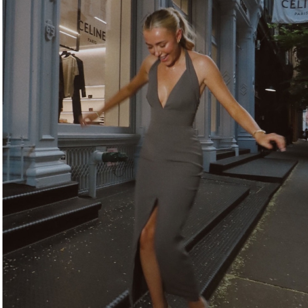 Odd Muse The Ultimate Muse Halter Neck Midi Dress Gray NEW Size Small - Picture 10 of 15